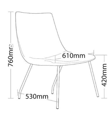 ST Ridge Chrome Sled Base Fabric Upholstered Breakout Chair
