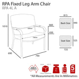 MA RPA 250 KG Weight Capacity Arm Chair