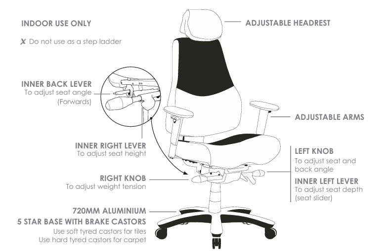 ST Ranger Multi Shift High Back Executive Chair