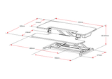 RL Rapid Flux Sit and Stand Height Adjustable Desk Riser