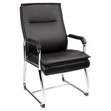 MA Rav 4 Chrome Sled Base PU Visitor Chair