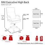 MA Rav 4 PU Leather Black Base Executive Chair