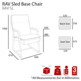 MA Rav 4 Chrome Sled Base PU Visitor Chair