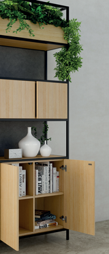 OL Rhodes 4 Door 2 Open Shelf Welded Storage with 6 Planter Box