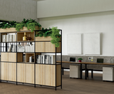 OL Rhodes 4 Door 2 Open Shelf Welded Storage with 6 Planter Box