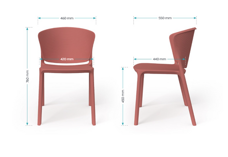 OL Ripple Hospitality Outdoor Stackable Chair