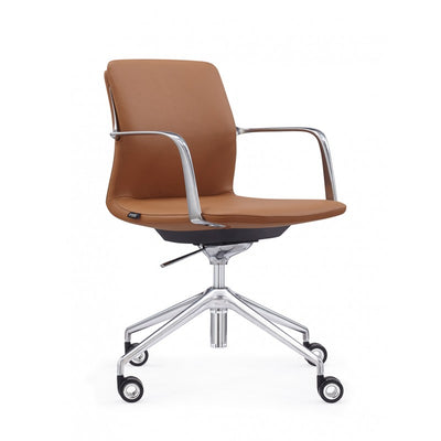 MA Romeo Genuine Leather Aluminium Leg Boardroom Chair