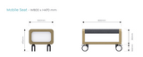 OL Rover Mobile Bench with Niche