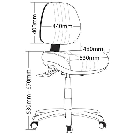 ST Safari Fabric Upholstered Low Back Ergonomic Task Chair
