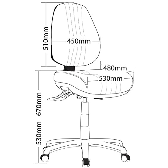 ST Safari Fabric Upholstered High Back Ergonomic Task Chair