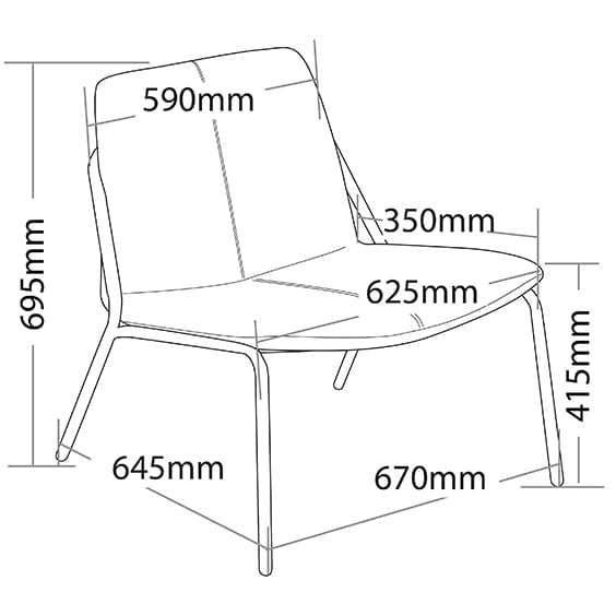 ST SAL Metal Legs Fully Upholstered Breakout Chair