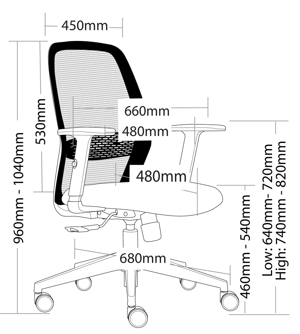 ST Santa Mesh Back Task Chair with Arms