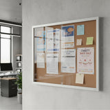 VC Sliding Glass Door Notice Case with Corkboard