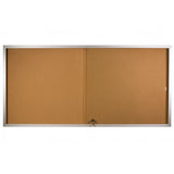 VC Sliding Glass Door Notice Case with Corkboard