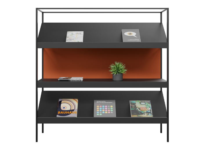 DD Shuster Welded Framed 2 Tilted Shelves Display Unit