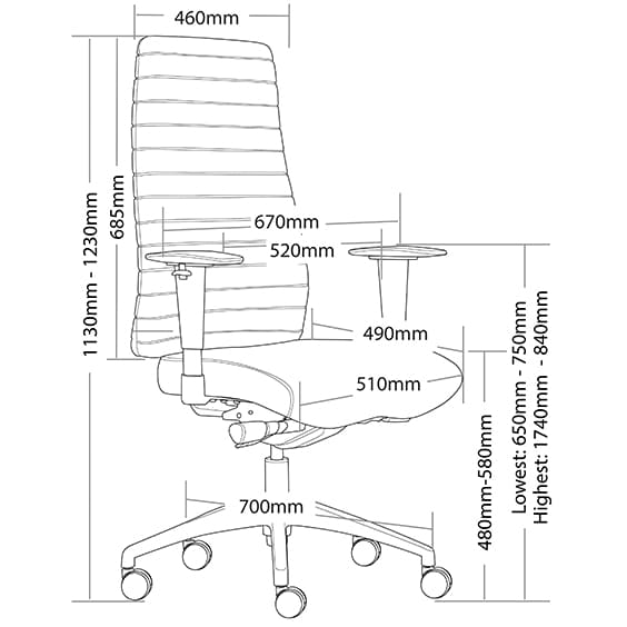 ST Siena PU Leather High Back Executive Chair