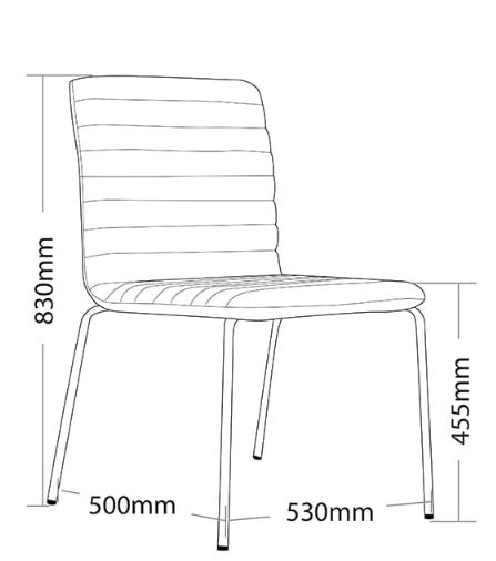 ST Smoke Chrome Legs Fabric Upholstered Breakout Chair