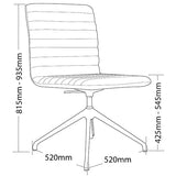 ST Smoke Black Metal Base Fully Upholstered Breakout Chair