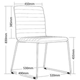 ST Smoke Sled Base Fully Upholstered Breakout Chair