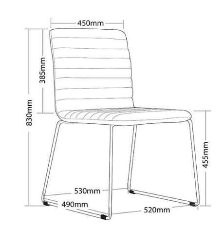 ST Smoke Black Sled Base Fabric Upholstered Breakout Chair