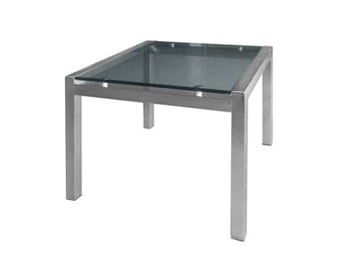 DD Soto Metal Legs Glass Top Square Coffee Table