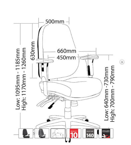 ST Rover Mesh High Back Multi Shift Ergonomic Chair
