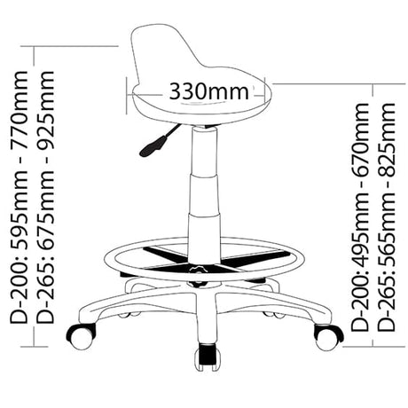 ST State Industrial Drafting Stool
