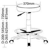 ST State Upholstered Seat Height Adjustable Drafting Stool