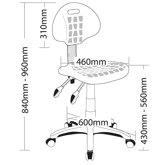 ST State PU Upholstered Industrial Stool