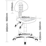 ST State PU Upholstered Industrial Stool