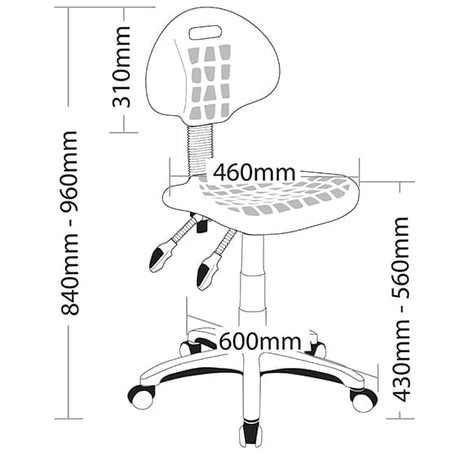ST State PU Upholstered Industrial Stool