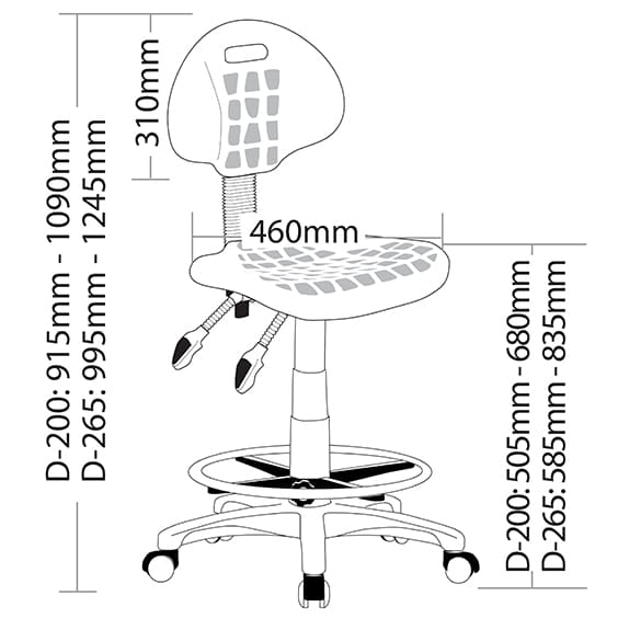 ST Stage Industrial Drafting Stool