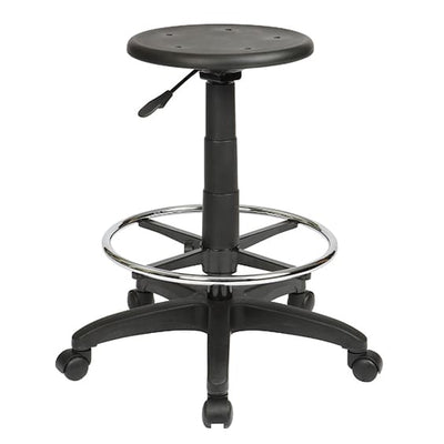 ST State PU Upholstered Adjustable Height Industrial Drafting Stool