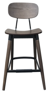 EZ STOOL VINTAGE METAL BLACK - WALNUT