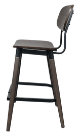 EZ STOOL VINTAGE METAL BLACK - WALNUT