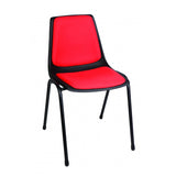 MA Shell Fabric Upholstered Stackable 4 Leg Visitor Chair