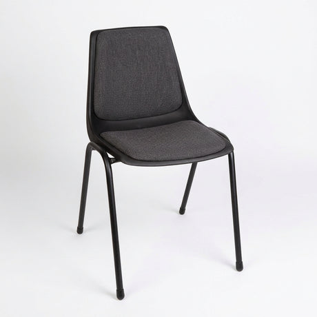 MA Shell Fabric or Vinyl Upholstered Stackable 4 Leg Visitor Chair