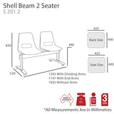 MA Shell Metal Framed Beam Seating