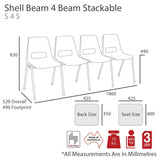 MA Shell Stackable Beam Seating