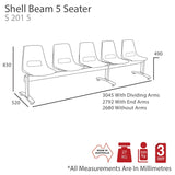 MA Shell Metal Framed Beam Seating