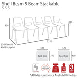 MA Shell Stackable Beam Seating