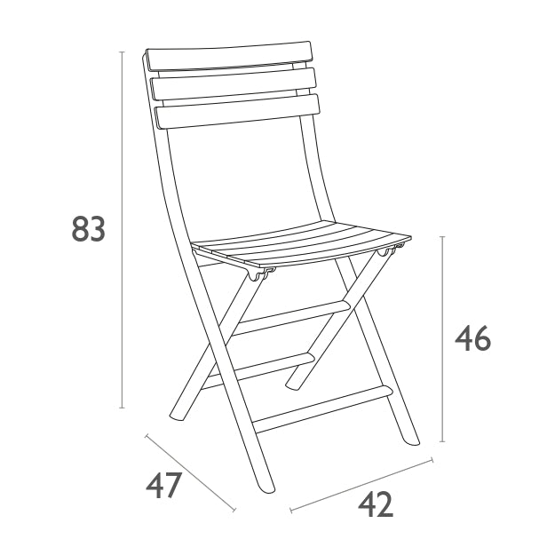 FL Helen Hospitality Outdoor Folding Chair