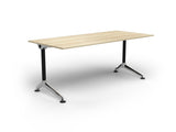 OL Modulus Single Sided Workspace Desk – Oak Top with Black Frame