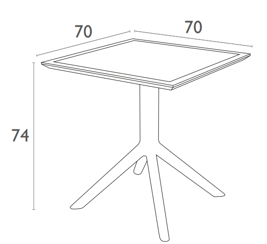 FL 5 Piece Hospitality Square Folding Dining Table & Maya Chair Set