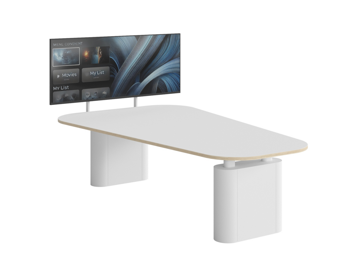 DD Sky Borne Electric Height adjustable Boardroom Table with TV Bracket