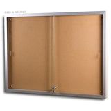 VC Sliding Glass Door Notice Case with Corkboard