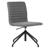 ST Smoke Black Metal Base Fully Upholstered Breakout Chair