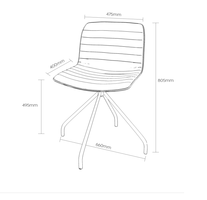 OL Smooth Fabric Upholstered Metal 4 Legs Breakout Chair