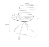 OL Smooth Fabric Upholstered Metal 4 Legs Breakout Chair