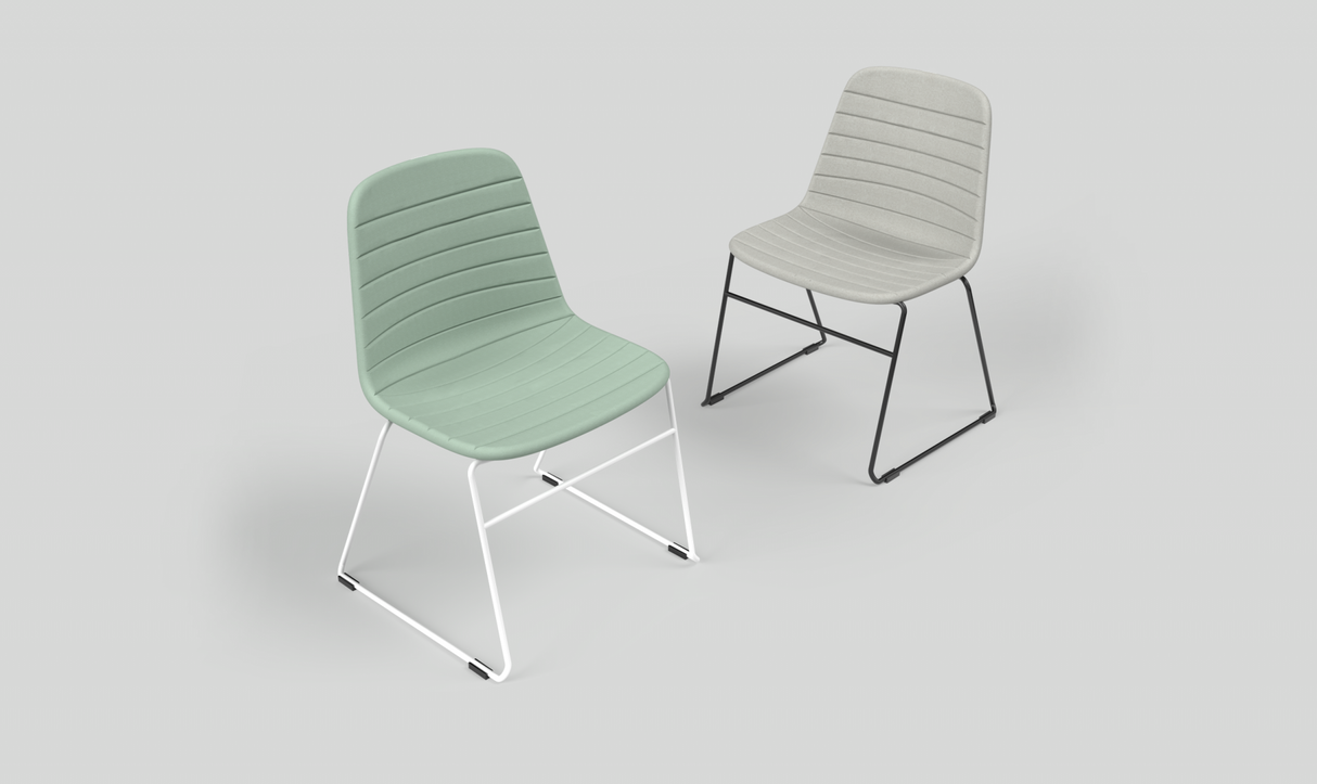 OL Sofia Fabric Upholstered Sled Base Breakout Chair